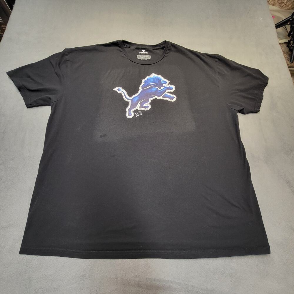 Detroit Lions Shirt Mens 3XL Black Short Sleeve NFL Football Graphic
